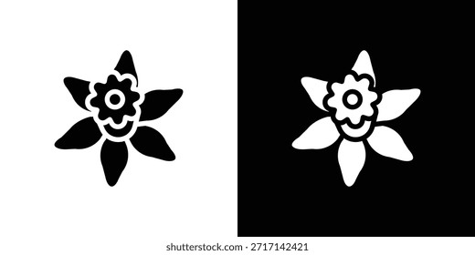 Icono de narciso elemento de diseño de Vector Vector eps 10