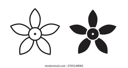Vector de icono de narciso modernos diseños planos y de trazo
