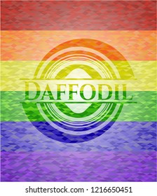 Daffodil lgbt colors emblem 