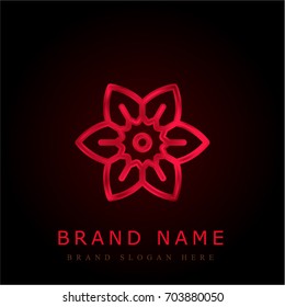 Daffodil red chromium metallic logo