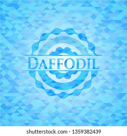 Daffodil sky blue mosaic emblem