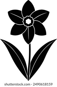 daffodil this is a editable eps file vector silhouette illustration 