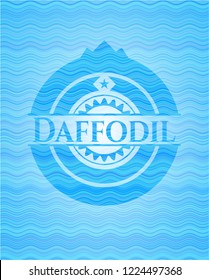 Daffodil water representation badge background.