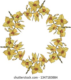 Daffodil Wreath Frame