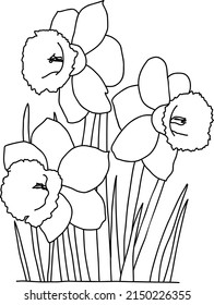 Line’s Daffodils With Monoline Flower