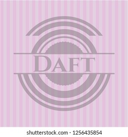 Daft retro pink emblem