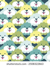 Dag Faces Background Pattern Vector Illustration