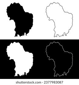 Mapa del distrito de Dagana, división administrativa de Bután.