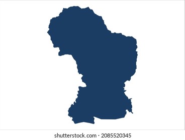 Dagana state of Bhutan vector map illustration on white background , Map of bhutan