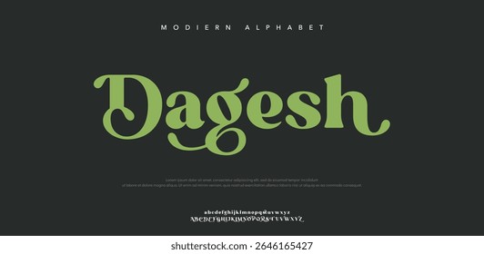 Dagesh  capital alphabet letter logo design