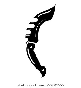 Dagger battle icon. Simple illustration of dagger battle vector icon for web