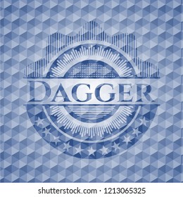 Dagger blue hexagon emblem.