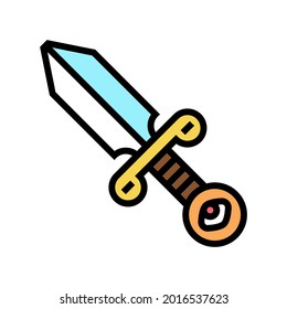 dagger boho color icon vector. dagger boho sign. isolated symbol illustration