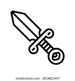 dagger boho line icon vector. dagger boho sign. isolated contour symbol black illustration