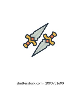 Dagger - Color Icon Design