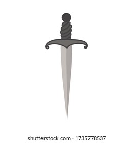 dagger doodle icon, vector illustration