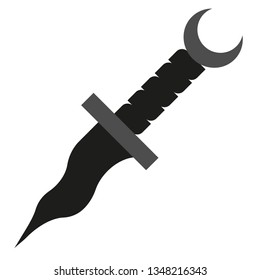 Dagger flat illustration on white