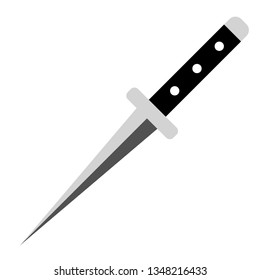 Dagger flat illustration on white