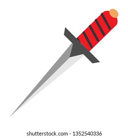 Dagger flat illustration on white