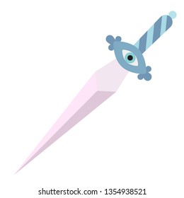 Dagger flat illustration on white
