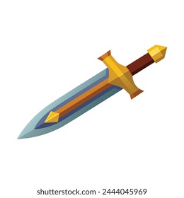 
Dagger flat vector illustration on white background