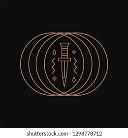 Dagger geometric mystic symbol