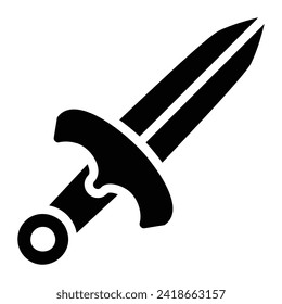 dagger Glyph Icon Background White