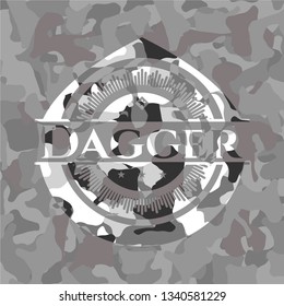 Dagger grey camo emblem