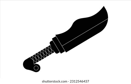Dagger hand drawn icon. Silhouette. Vector illustration EPS 10