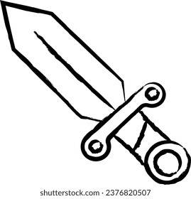 Dagger hand drawn vector illustration