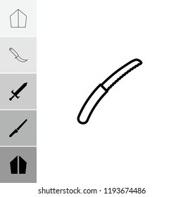 Dagger icon. collection of 6 dagger filled and outline icons such as sword. editable dagger icons for web and mobile.