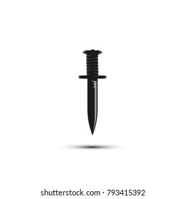 Dagger icon design in black