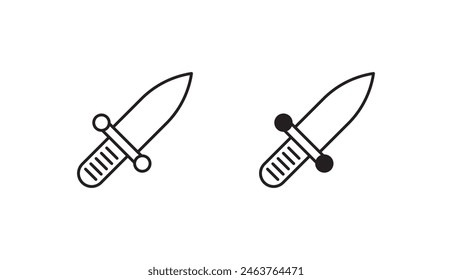 Dagger icon design with white background stock illustration