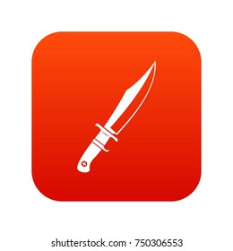 Dagger icon digital red for any design isolated on white vector illustration