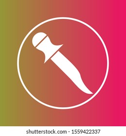 Dagger icon isolated on background
