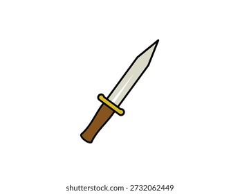 Dagger icon isolated on white background.