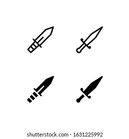 Dagger Icon Logo Vector Symbol. Knife Icon