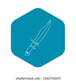 Dagger icon. Outline illustration of dagger vector icon for web