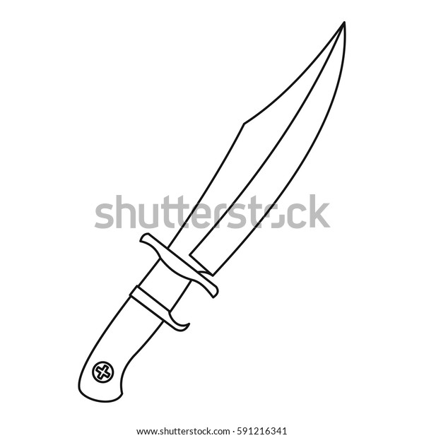 Dagger Icon Outline Illustration Dagger Vector Stock Vector (Royalty ...