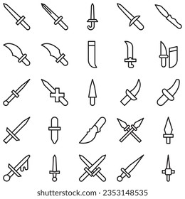 Dagger icon. Simple style knife company big sale poster background symbol. Dagger brand logo design element. Dagger t-shirt printing. vector for sticker.