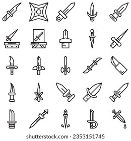 Dagger icon. Simple style knife company big sale poster background symbol. Dagger brand logo design element. Dagger t-shirt printing. vector for sticker.