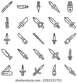 Dagger icon. Simple style knife company big sale poster background symbol. Dagger brand logo design element. Dagger t-shirt printing. vector for sticker.