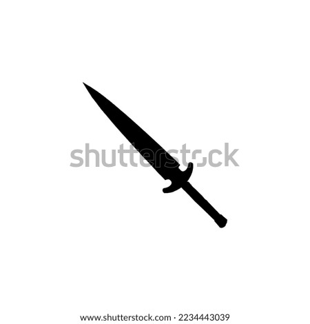 Dagger icon. Simple style knife company big sale poster background symbol. Dagger brand logo design element. Dagger t-shirt printing. vector for sticker.