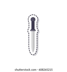 dagger icon, sticker. isolated on white background. vector illustration