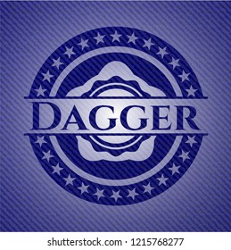 Dagger jean or denim emblem or badge background