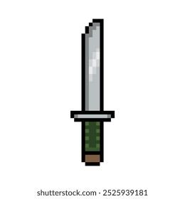 Icono de cuchillo de daga Pixel Art