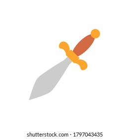 Dagger knife icon. Simple color vector elements of esoteric icons for ui and ux, website or mobile application