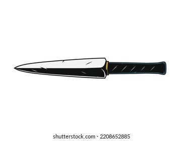 dagger knife isolated on white