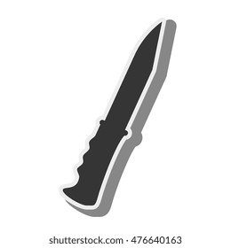 dagger knife medieval old and antique weapon armor equipment vector illustration