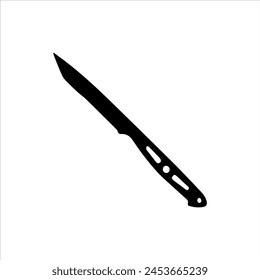 Dagger knife silhouette icon vector illustration isolated on white background